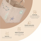 Crane Baby Fabric Nursery Storage Basket, Toy Storage, Sea Life Theme, Toy - Image 2