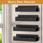 HuggieGems 4 Pack Matt Black Magnetic Spice Rack Organizer - Image 4