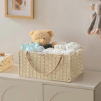 HBlife Baby Diaper Caddy Organizer, Paper Rope Storage Baskets Nursery Bin - Image 4