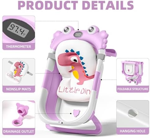 Collapsible Baby Bathtub for Infants to Toddler - Image 3