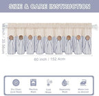 ASPMIZ Farmhouse Valances for Windows, 60x14 Inches, 1 Panel - Image 2