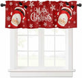 Vandarllin Red Merry Christmas Valance Curtains by VandarllinHomeKitchenDecor