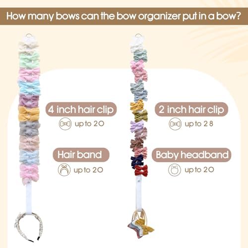 POVETIRE 6Pcs Bow Holder Bows Organizer - Image 3