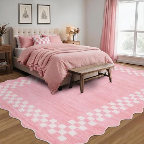 GarveeHome Washable Rug 5x7 for Living Room Large Bedroom Scalloped Rug - Image 2