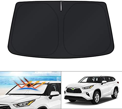 KUST Windshield Sun Shade for 2020-2024 2025 2026 Toyota Highlander Accessories by KUST