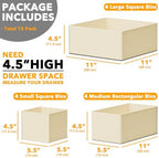SpaceAid Drawer Organizer Clothes, 12 Pack Dresser Organizer Bins - Image 6