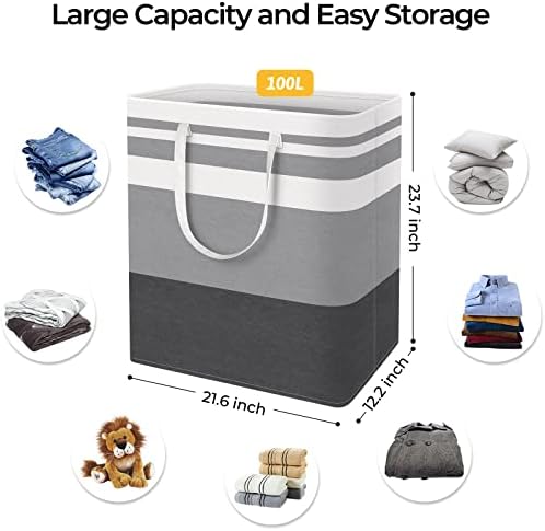 HomeHacks 2 Pack Laundry Baskets, Laundry Hampers Bags - Image 4