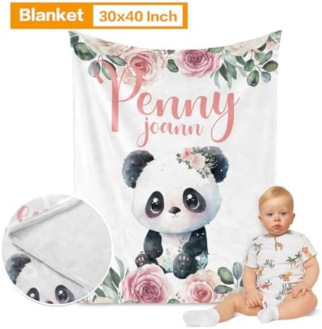 Custom Crib Bedding Set for Girls Gifts Panda Floral Design Color14 - Image 2