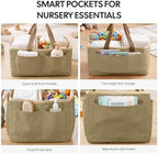 Large Canvas Baby Diaper Caddy Organizer - Image 5