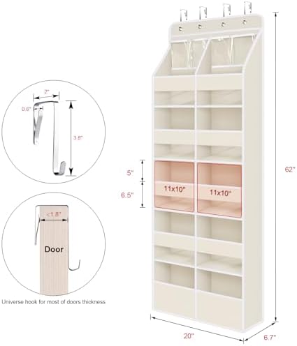 Univivi Upgraded Over the Door Organizer - Image 3
