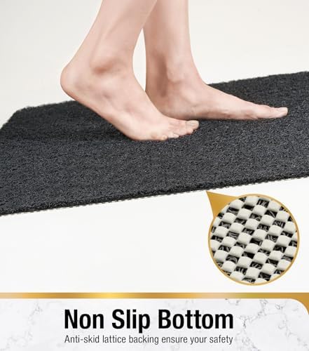 HITSLAM Bathtub Mat Non Slip, 35 x 16 Inch Long Soft PVC Loofah Shower Mat - Image 3