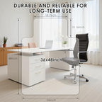 Kuyal 1/5" Thick Office Chair Mat, Heavy Duty Hard Computer Chair Mat - Image 2