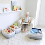 NaturalCozy Storage Baskets 16.8”x13”x7.6” Cotton Rope Woven Baskets - Image 4