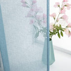 MIULEE Dusty Blue Window Valance 1 Panel 54W x 18L - Image 4
