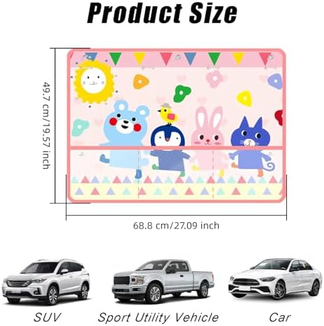 Car Window Shade for Baby, Cute Dino Pals - Image 2