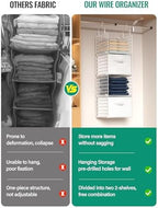 Hanging Closet Organizer with Drawers, 4 Tier Metal Closet Organizers and - Image 4