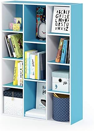 Furinno LUDER Book Shelf, 11-Cube Bookshelf, Reversible Bookcase, 9.4 x 29.1 x by Furinno-FitsYourSpaceFitsYourBudget