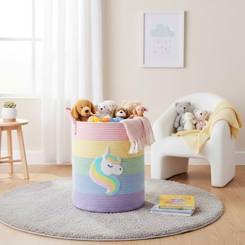 LemonRoad Laundry Hamper Large Cotton Rope Storage Basket - Image 5