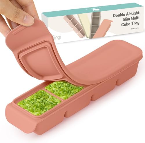 1.7 oz/4 Sections Silicone Ice Cube Freezer Tray by FIRGI-FirstGift