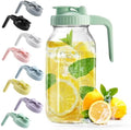 Mason Jar with Pour Spout Lid V-shaped, 2 Quart Iced Tea Pitcher Double Leak by miradexic