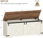 Hzuaneri 47" Farmhouse Storage Chest and Bench | 59 Gal | 330lb Seat - Image 3