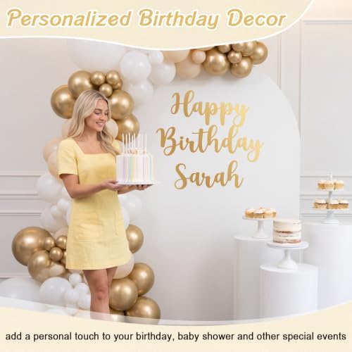 Boao Personalized Name Letter Wall Decal, Happy Bithday - Image 4