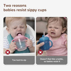 Thyseed Spill-Proof Weighted Straw Sippy Cup, Baby Transition Trainer, Soft - Image 3