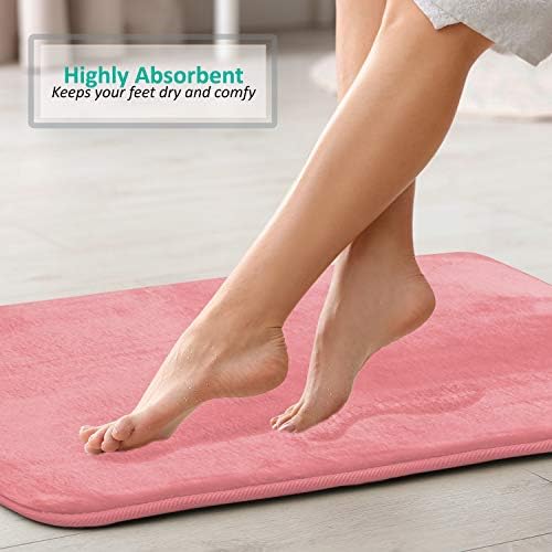 Clara Clark 3 Piece Bathroom Rugs Bath Mat Set, Velvet Memory Foam Bath Mats - Image 6
