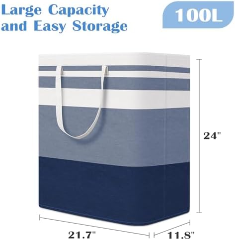BlissTotes 3-Pack Laundry Basket, Collapsible Laundry Hamper - Image 2