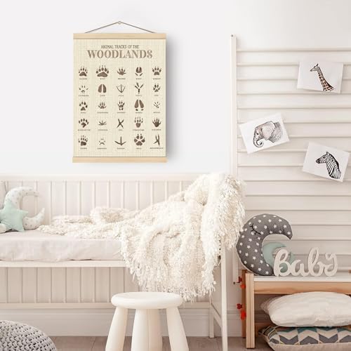 Boat Wades Animal Footprints Poster Hanger Frame, Kids Bathroom Playroom Decor - Image 2
