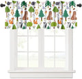 Jungle Animal Valance Curtains Woodland Animals Forest Print Window Treatment by Unknown