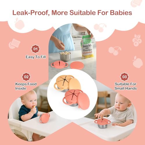 Daximo 2 Pack Snack Cups for Toddlers Spill Proof - Image 2