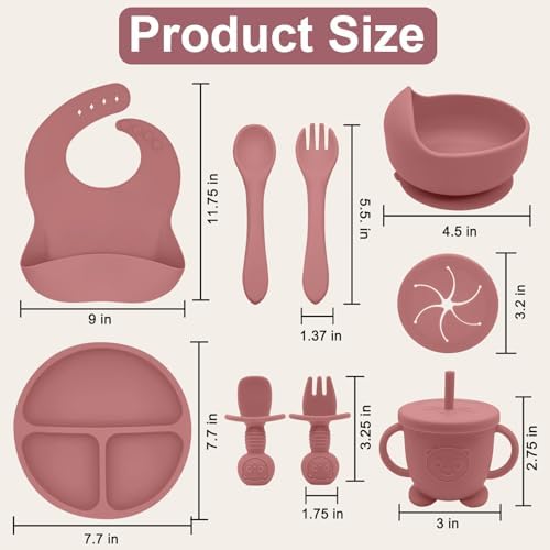 Silicone Baby Feeding Set | Baby Led Weaning Supplies Includes Suction Bowls - Image 2