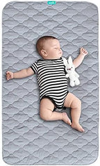 Waterproof Crib Mattress Protector, Non-Slip Quilted Pad by Bilobanbabybedding