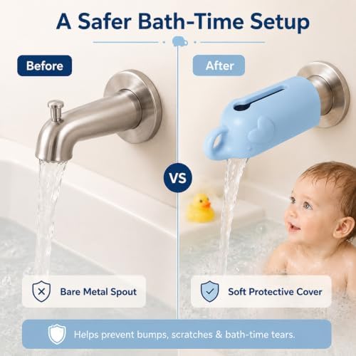 Baby Bath Spout Cover, Soft Silicone Faucet Cover - Image 4