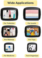 3Pcs Clear Makeup Bag Set for Women, Waterproof Travel Clear Makeup Bag Small - Image 5