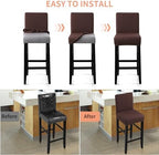 Fuloon Waterproof Barstool Covers Chair Slipcovers, 4 Pack - Image 6