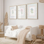 Wildflower Nursery Wall Art Decor Baby Girl Room Canvas Prints Pastel Floral - Image 5