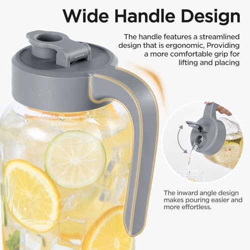 Mason Jar Pitcher, Glass Pitcher - Image 2