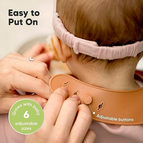 KeaBabies 2-Pack Silicone Bibs for Babies, Toddlers Girl - Image 5
