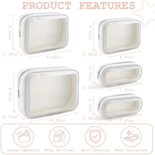 YOPCDJ 5PCS Diaper Bag Organizer Pouches Set, TSA Approved Travel Toiletry Bag - Image 2