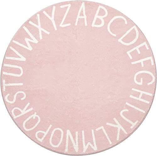 Topotdor Round ABC Area Rug, 71 Inch Soft Floor Carpet by Topotdor