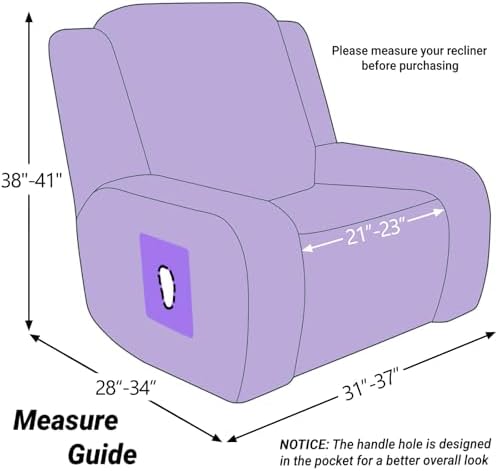 ZNSAYOTX Stretch Velvet Recliner Cover 4-Pieces, Thick Soft Recliner Chair - Image 6