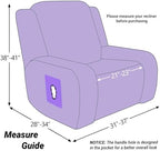 ZNSAYOTX Stretch Velvet Recliner Cover 4-Pieces, Thick Soft Recliner Chair - Image 6
