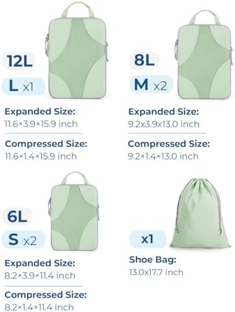 Bagsmart Compression Packing Cubes, Travel Bag Cruise Ship Essentials - Image 5