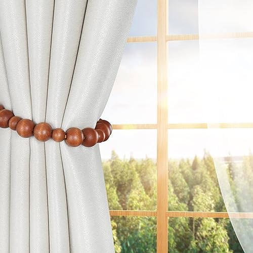 2 Pieces Curtain Tieback Wood Bead Curtain Tiebacks Curtain Holdbacks - Image 3