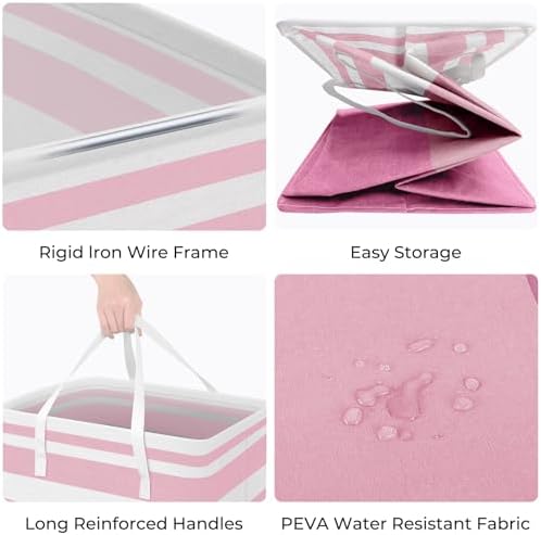 HomeHacks 2 Pack Large Laundry Baskets, Laundry Hampers Bags - Image 2
