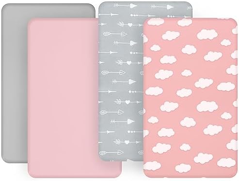 Baby Bassinet Sheets 4 Pack Compatible - Image 2