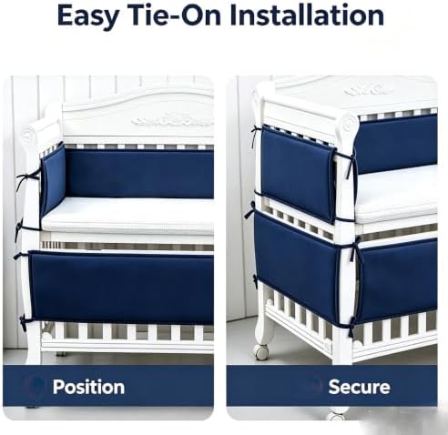 Foldable Rail Covers with Tie Straps, Mesh Soft Wall Padding Panels - Image 3