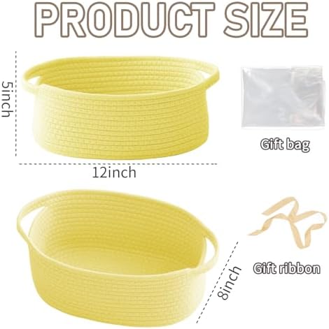 JMvicyroam Small Woven Basket, Empty Gift Basket - Image 2